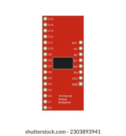 Download vector illustration of Analog Digital Multiplexer (MUX) for your electronic circuit designs in EPS format