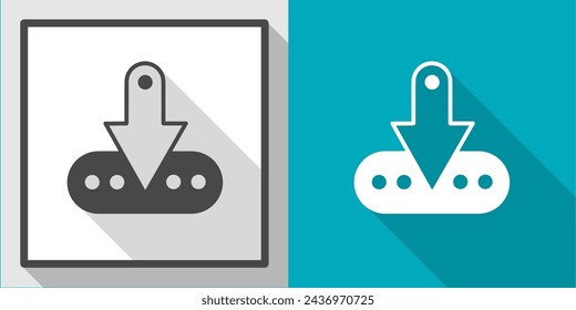 Download vector illustration icon with shadow. Illustration for business.