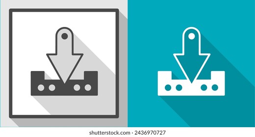 Vektor-Illustrations-Symbol mit Schatten herunterladen. Illustration für Unternehmen.