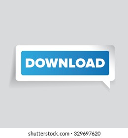 Download vector label speech bubble