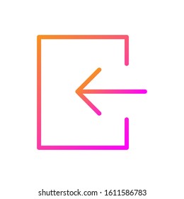 Download vector, left  flat icon illustration isolated on the white background
