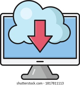 icono plano de la línea vectorial 