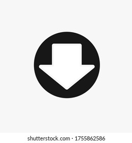 Download-Vektorlogo-Design auf weißem Hintergrund