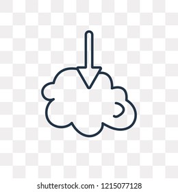 Download vector outline icon isolated on transparent background, high quality linear Download transparency concept can be used web and mobile