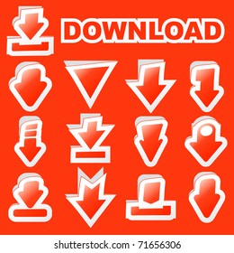 Download. Vector sticker set for web.