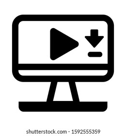 download video icon isolated sign symbol vector illustration - high quality black style vector icons
