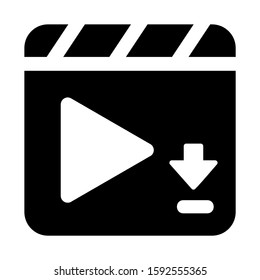 download video icon isolated sign symbol vector illustration - high quality black style vector icons
