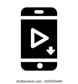 download video icon isolated sign symbol vector illustration - high quality black style vector icons
