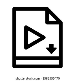 download video icon isolated sign symbol vector illustration - high quality black style vector icons
