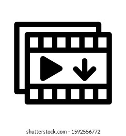download video icon isolated sign symbol vector illustration - high quality black style vector icons
