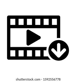 download video icon isolated sign symbol vector illustration - high quality black style vector icons

