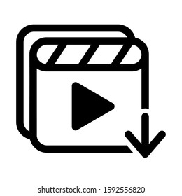 download video icon isolated sign symbol vector illustration - high quality black style vector icons
