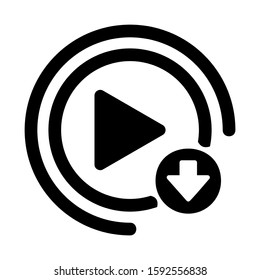 download video icon isolated sign symbol vector illustration - high quality black style vector icons
