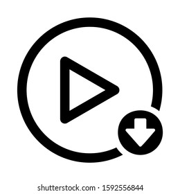 download video icon isolated sign symbol vector illustration - high quality black style vector icons
