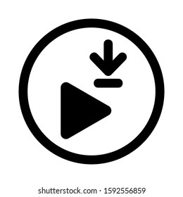 download video icon isolated sign symbol vector illustration - high quality black style vector icons
