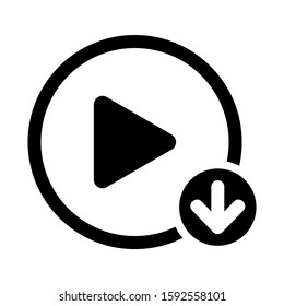 download video icon isolated sign symbol vector illustration - high quality black style vector icons
