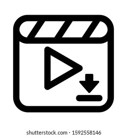 download video icon isolated sign symbol vector illustration - high quality black style vector icons
