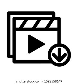 download video icon isolated sign symbol vector illustration - high quality black style vector icons
