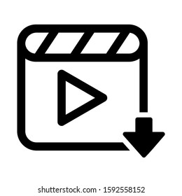 download video icon isolated sign symbol vector illustration - high quality black style vector icons
