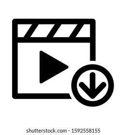 download video icon isolated sign symbol vector illustration - high quality black style vector icons
