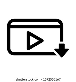 download video icon isolated sign symbol vector illustration - high quality black style vector icons
