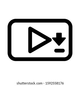 download video icon isolated sign symbol vector illustration - high quality black style vector icons
