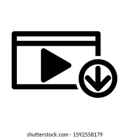 download video icon isolated sign symbol vector illustration - high quality black style vector icons
