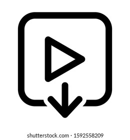download video icon isolated sign symbol vector illustration - high quality black style vector icons
