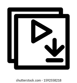 download video icon isolated sign symbol vector illustration - high quality black style vector icons
