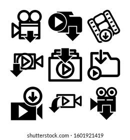 download video icon isolated sign symbol vector illustration - Collection of high quality black style vector icons
