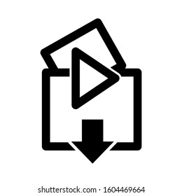 download video icon isolated sign symbol vector illustration - Collection of high quality black style vector icons
