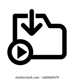 download video icon isolated sign symbol vector illustration - Collection of high quality black style vector icons
