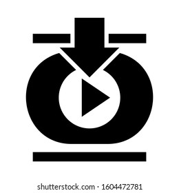 download video icon isolated sign symbol vector illustration - Collection of high quality black style vector icons

