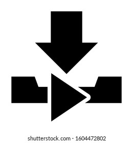 download video icon isolated sign symbol vector illustration - Collection of high quality black style vector icons
