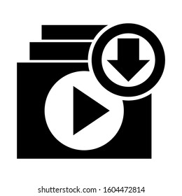 download video icon isolated sign symbol vector illustration - Collection of high quality black style vector icons
