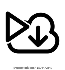 download video icon isolated sign symbol vector illustration - Collection of high quality black style vector icons
