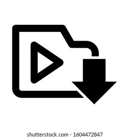 download video icon isolated sign symbol vector illustration - Collection of high quality black style vector icons
