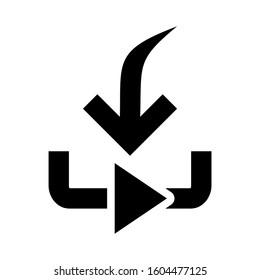download video icon isolated sign symbol vector illustration - Collection of high quality black style vector icons
