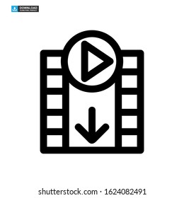 download video icon isolated sign symbol vector illustration - high quality black style vector icons
