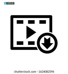 download video icon isolated sign symbol vector illustration - high quality black style vector icons
