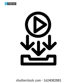 download video icon isolated sign symbol vector illustration - high quality black style vector icons
