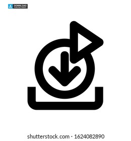 download video icon isolated sign symbol vector illustration - high quality black style vector icons
