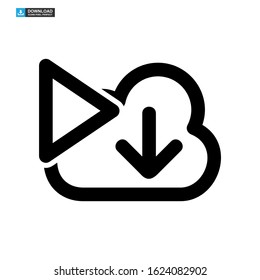 download video icon isolated sign symbol vector illustration - high quality black style vector icons
