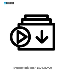 download video icon isolated sign symbol vector illustration - high quality black style vector icons
