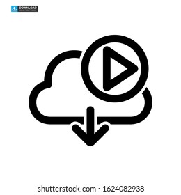 download video icon isolated sign symbol vector illustration - high quality black style vector icons
