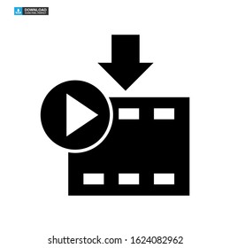 download video icon isolated sign symbol vector illustration - high quality black style vector icons
