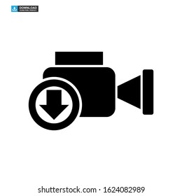 download video icon isolated sign symbol vector illustration - high quality black style vector icons
