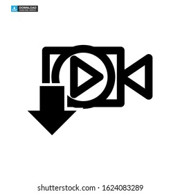 download video icon isolated sign symbol vector illustration - high quality black style vector icons
