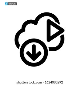 download video icon isolated sign symbol vector illustration - high quality black style vector icons
