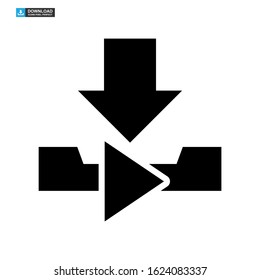 download video icon isolated sign symbol vector illustration - high quality black style vector icons

